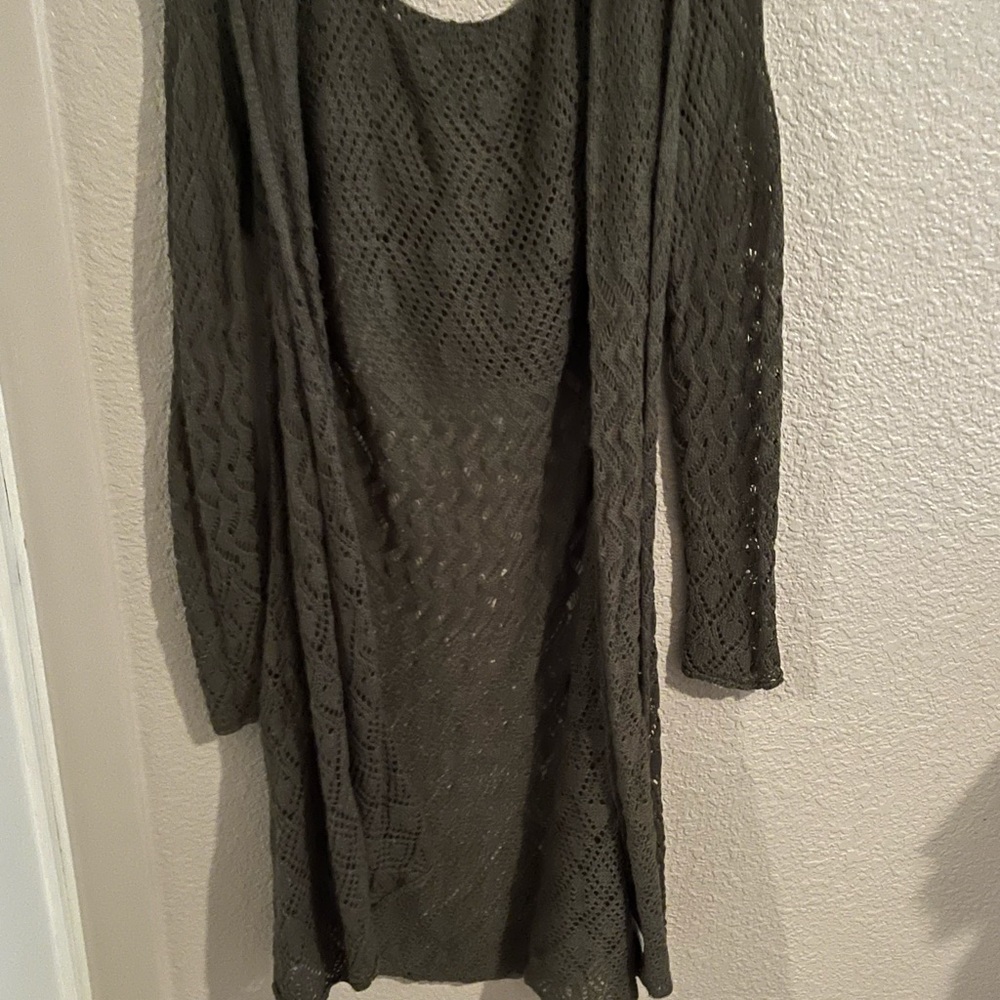 Olive green cardigan